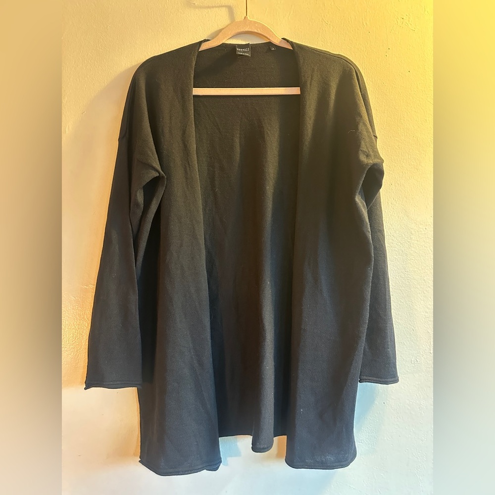 Barneys New York Classic Black Cardigan